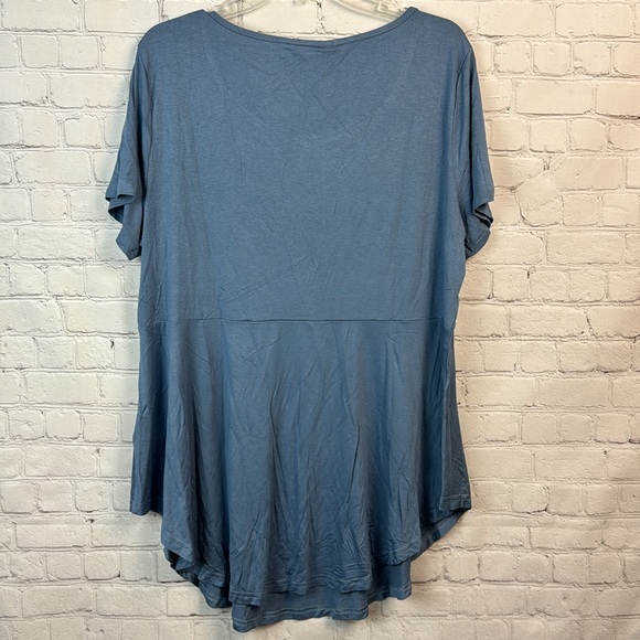 BloomChic Blue Knit Keyhole Tunic Top Plus Size 18/20 2X - Picture 5 of 5